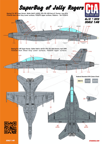 CTA-013 1/48 SuperBug of Jolly Rogers - instruction sheet