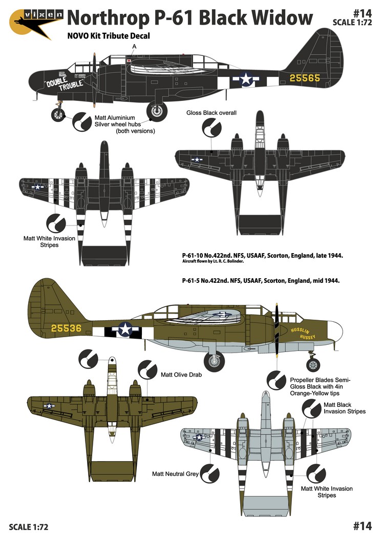 VX14 1/72 Nothrop P-61 Black Widow