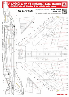 CTA-024 1/72 F-4J/N/S & RF-4B technical data stencils