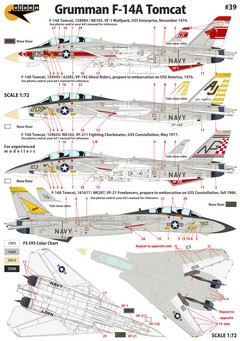 Vixen Decals 1/72 Grumman F-14A Tomcat