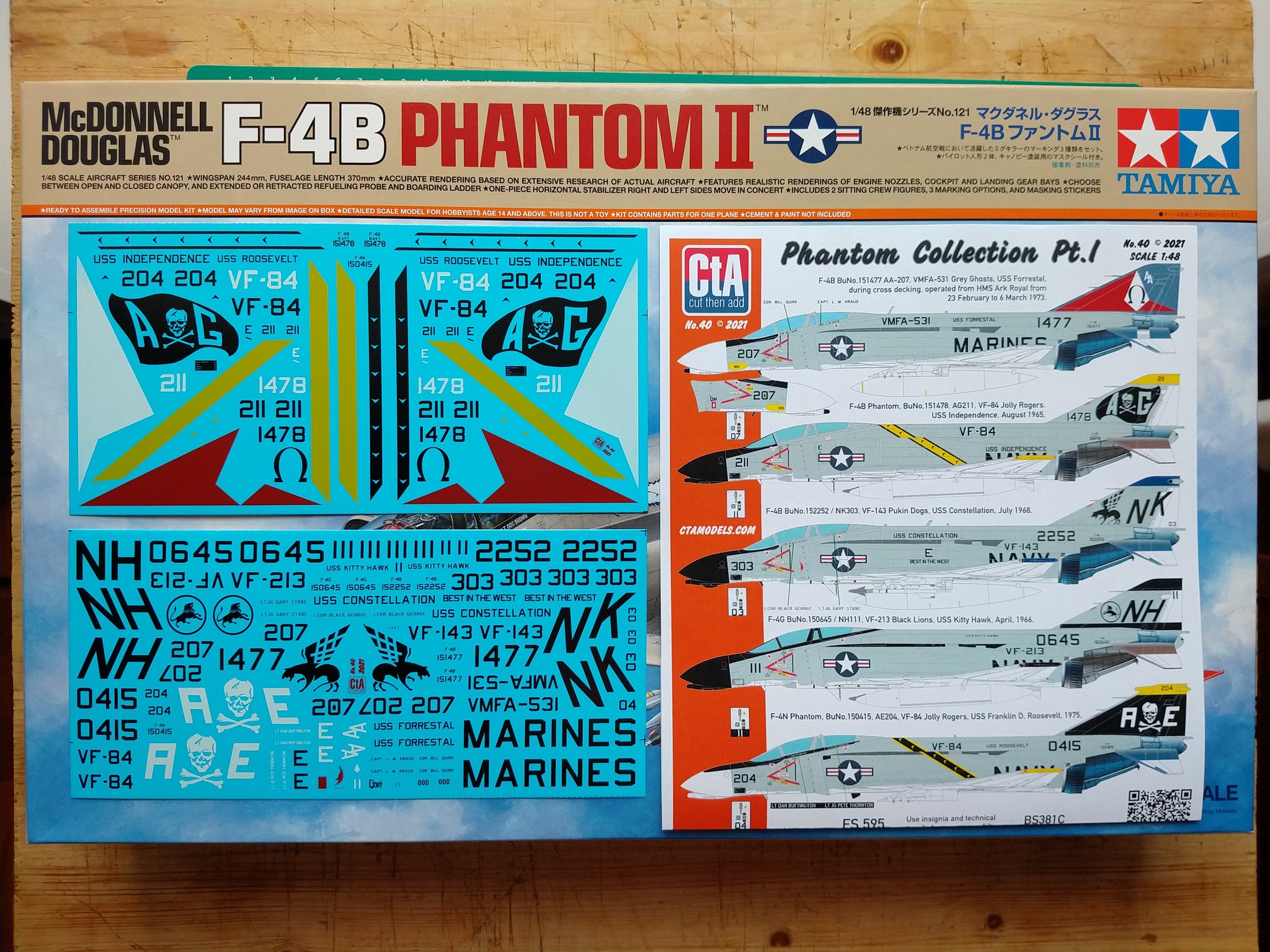 CTA 1/48 F-4B Phantom, BuNo.151477 AA-207, VMFA-531 Grey Ghosts, USS Forrestal, during cross decking, operated from HMS Ark Royal from 23 February to 6 March 1973.