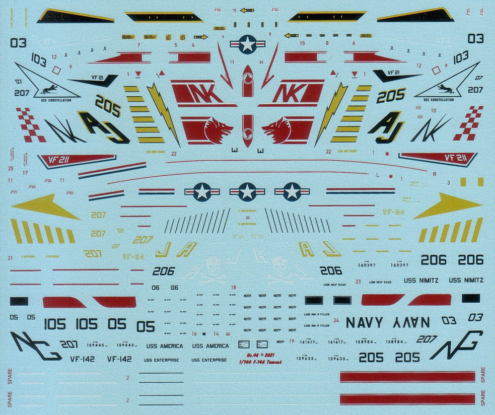 Vixen Decals 1/144 F-14A Tomcat