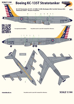 Vixen Decals 073 1/144 Boeing KC-135T Stratotanker