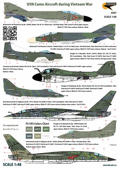 Vixen Decals 097 1/48 USN Camo Aircraft during Vietnam War