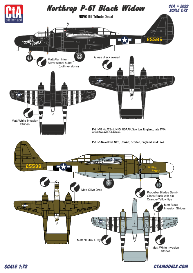 CTA-099 1/72 Nothrop P-61 Black Widow